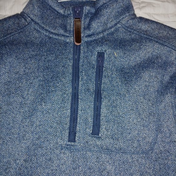 Weird Fish Sweatshirt Winter Warm Men's Size UK Small Blue tweed Henley 1/2 Zip - Picture 5 of 9